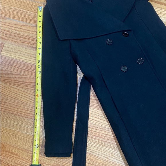 Retail $400 New Calvin Klein black wrap coat with belt - Picture 15 of 16